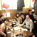 忘年会!!
卒業生の秋山くん、金本さん、後藤さん、森田くん、目黒くんが駆けつけてくれました!